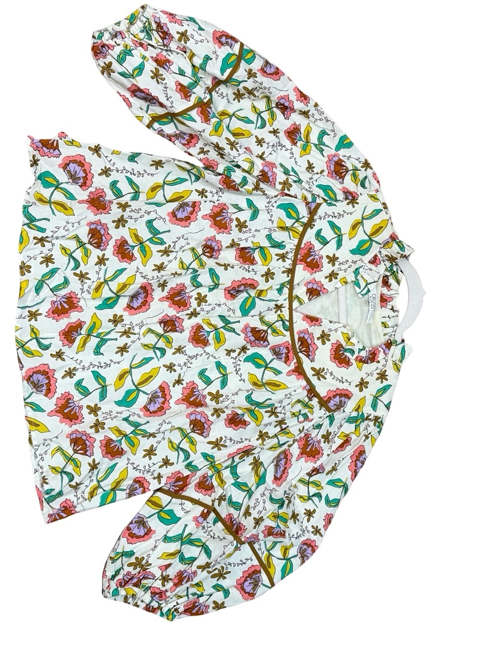 πΈβ CROSBY by Mollie Burch Rosie Top β Woodcut Floral Print Size Small - Picture 6 of 10